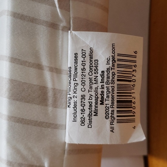 Threshold. Performance 400ct; King Size; Pewter Stripe. NWT - Picture 9 of 11